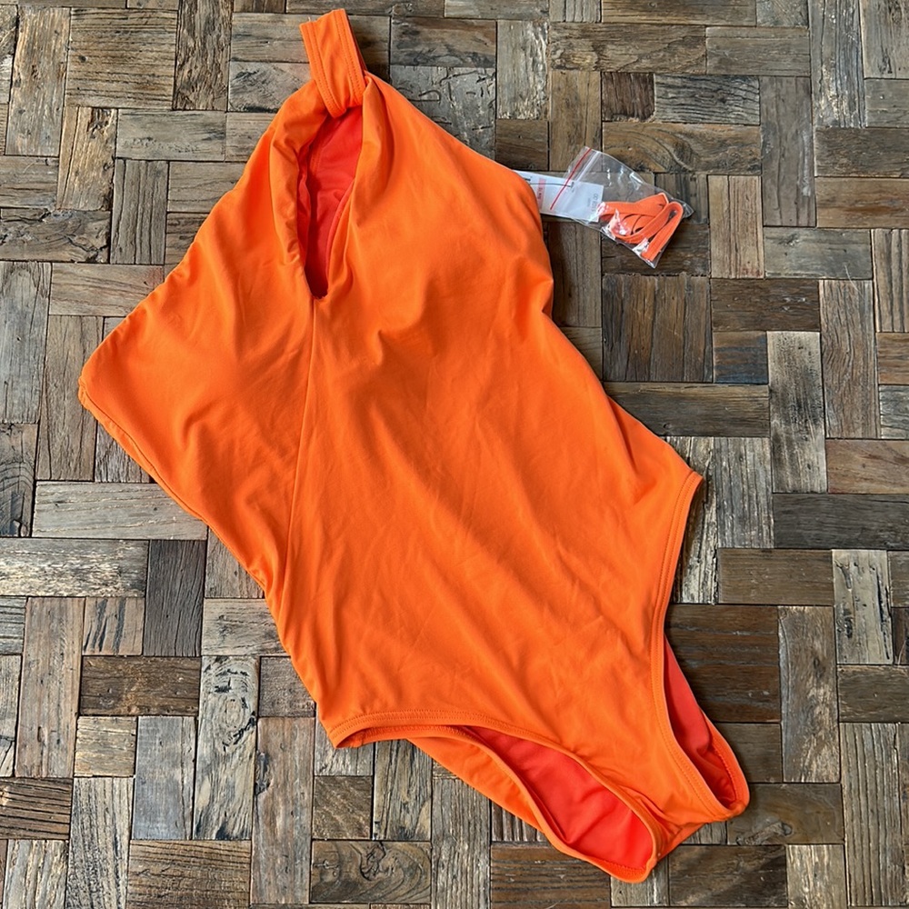Carmen Marc Valvo Orange One Piece Swimsuit NWT